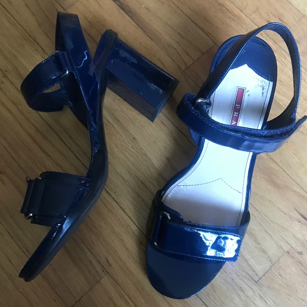 PRADA NAVY SPORT HEEL 40
